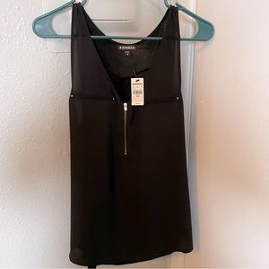 Express black sleeveless blouse M